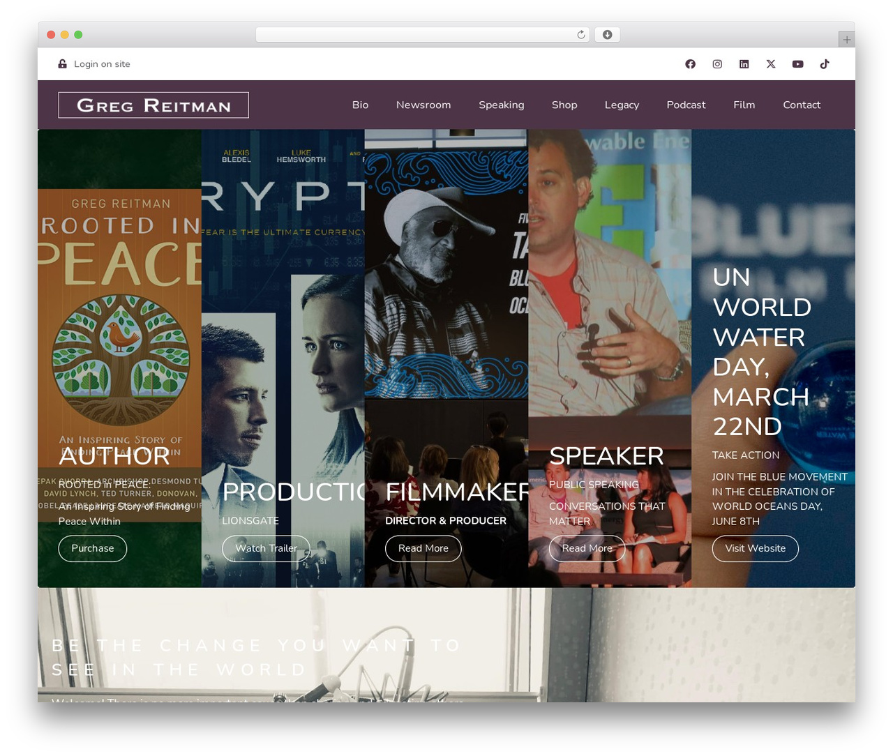 WordPress website theme Hello Elementor - gregreitman.com