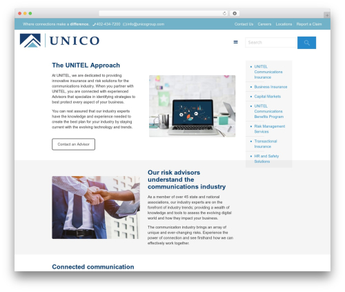 Betheme theme WordPress - unicogroup.com/unitel