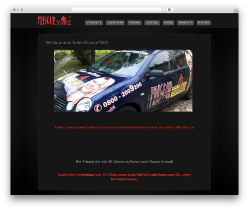 Bugis WordPress theme - friseurtaxi.de