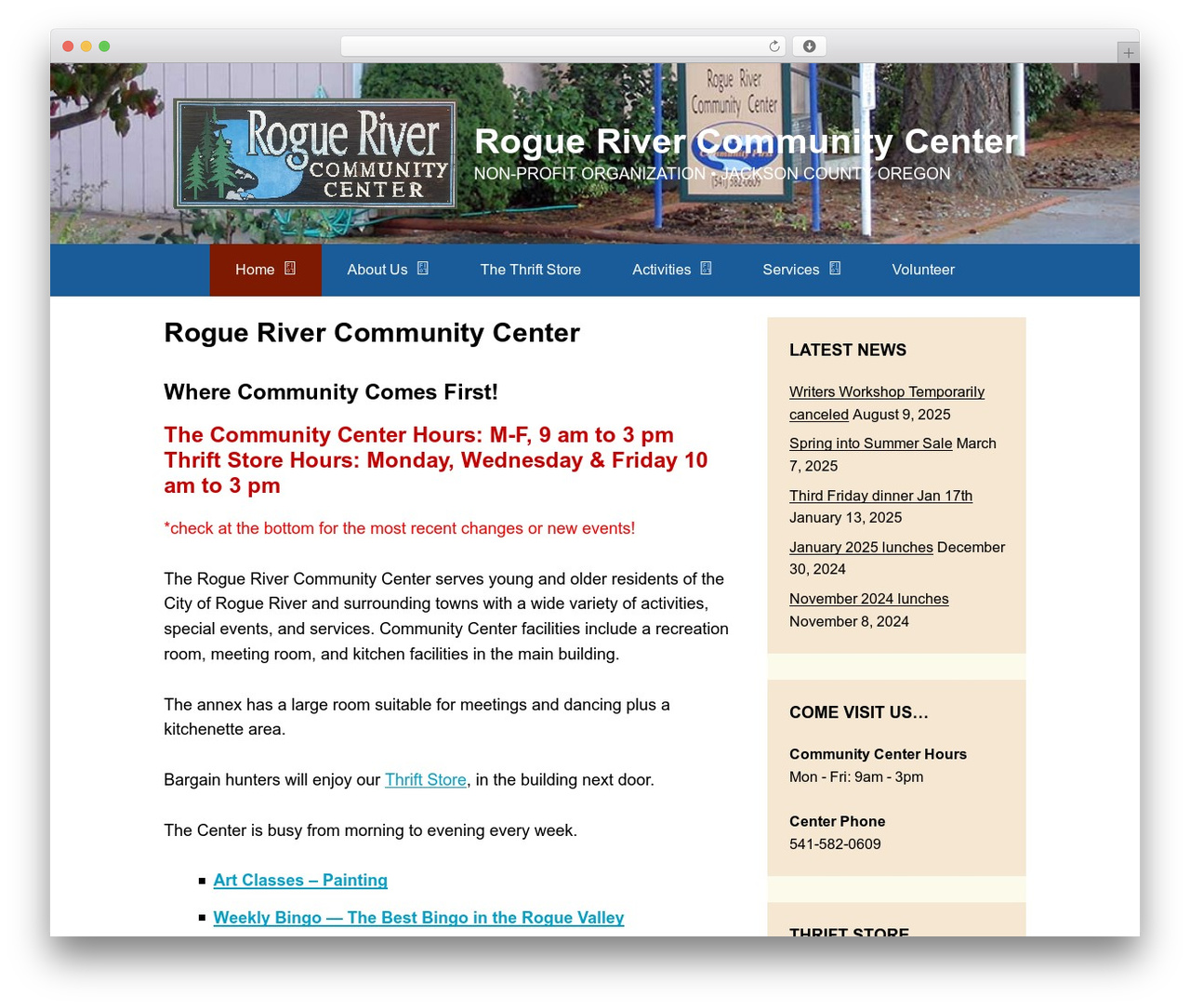 RRCC GP WordPress theme - roguerivercc.org