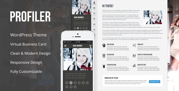Profiler WordPress theme by Templaza