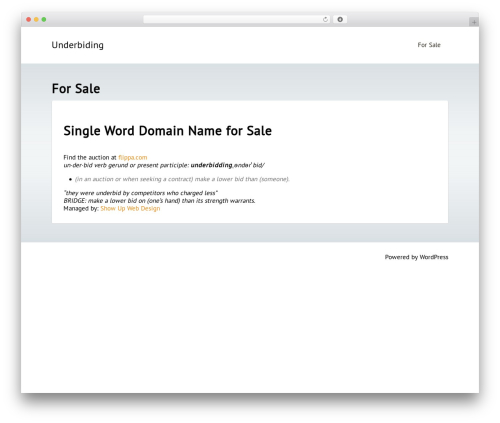 Quick Sales theme WordPress - underbidding.com Quick Sales theme WordPress - underbidding.com