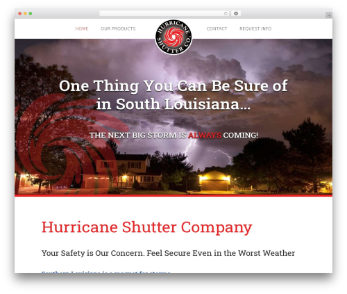 Theme WordPress Genesis - hurricaneshuttercompany.com