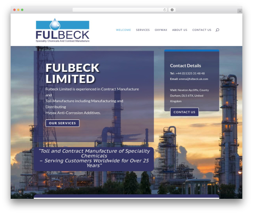 WordPress theme Divi - fulbeck.uk.com