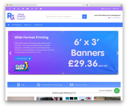 WordPress theme OPSv3 - raceygraphics.com