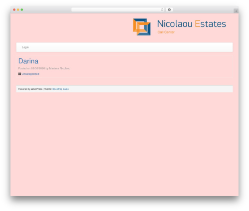 Bootstrap Basic WordPress theme - pnicolaou.com