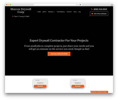 Divi WordPress theme - drywallcontractortampa-fl.com