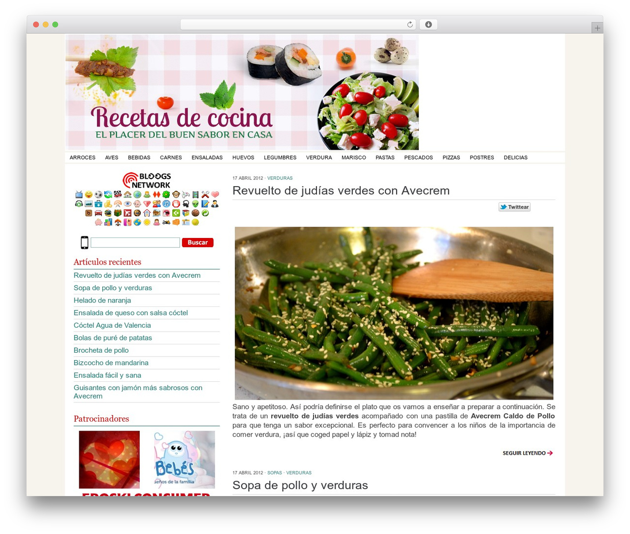 Theme WordPress Bloogs 3.2 - recetasdecocinablog.com Theme WordPress Bloogs 3.2 - recetasdecocinablog.com