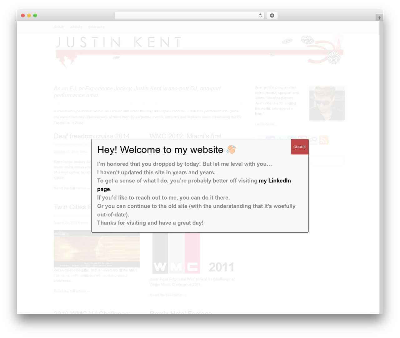Thesis WordPress theme - justinkent.com/performer