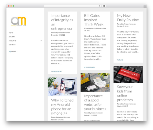 WordPress theme Attache - anoopmenon.com