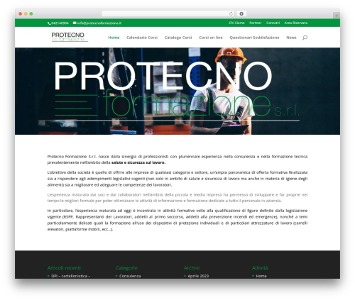 WordPress theme Divi - protecnoformazione.it