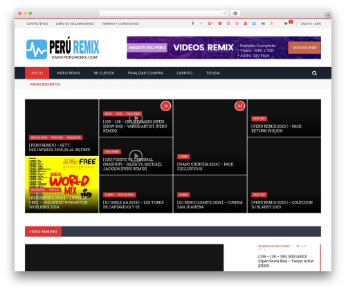 WordPress website theme Gloria - peruremix.com