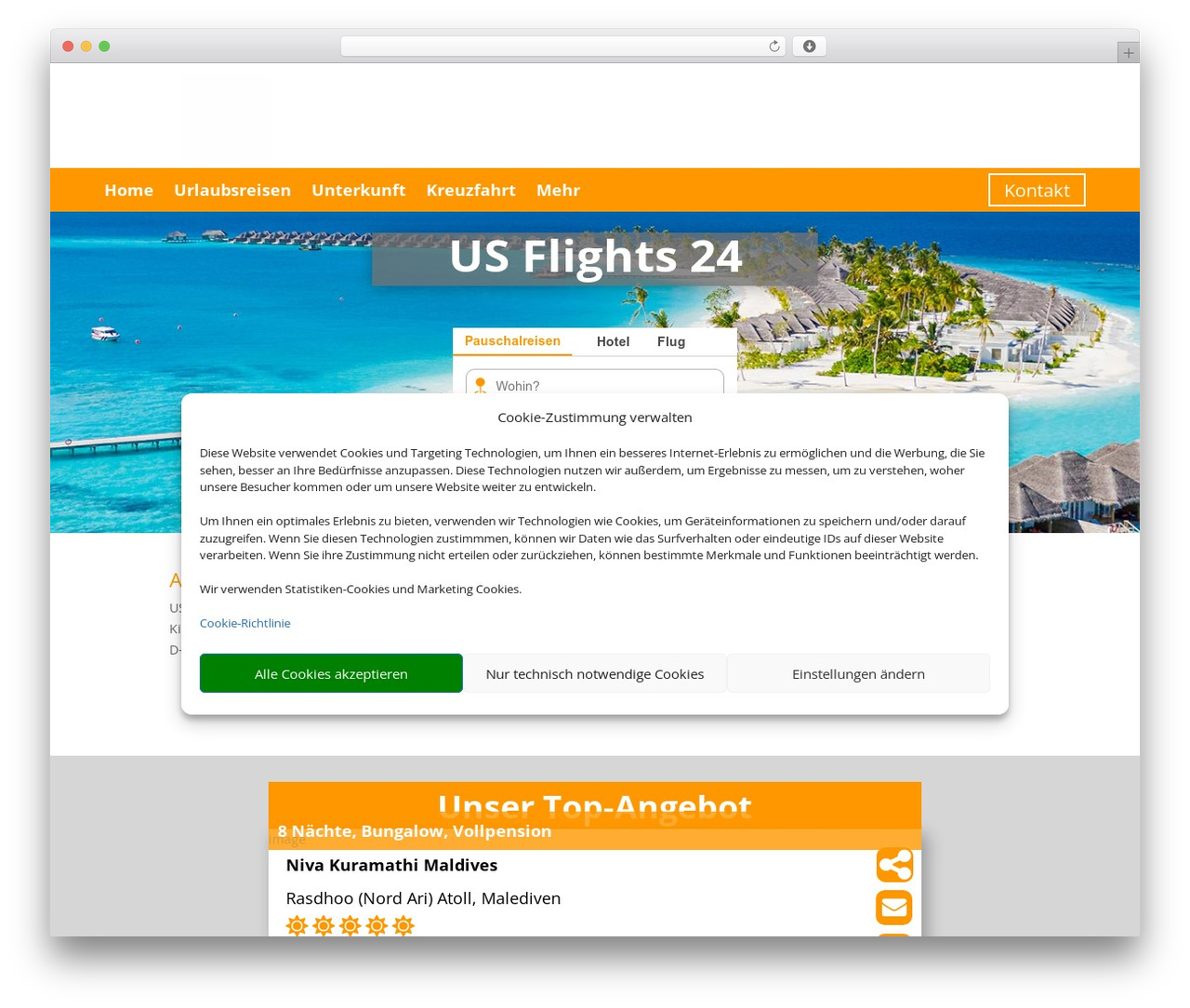 Divi WordPress theme - usflights24.de Divi WordPress theme - usflights24.de
