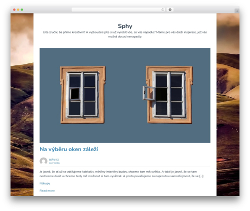 Singularity best WordPress theme - sphy.cz