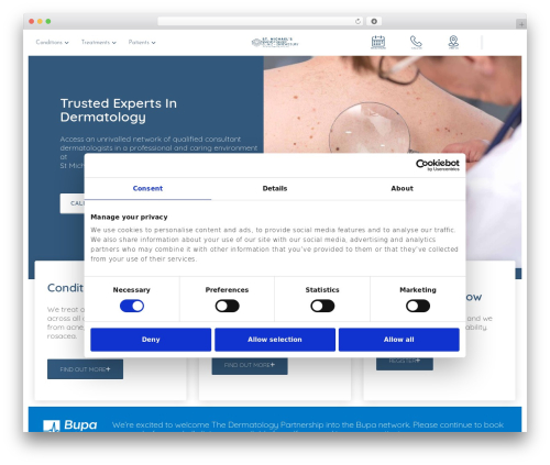 WordPress theme Medicate - stmichaelsclinic.co.uk