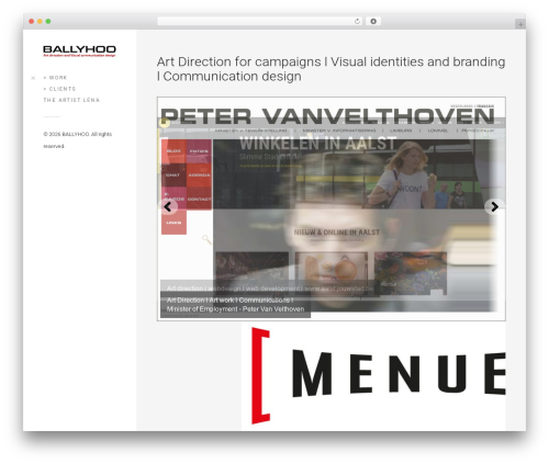 WordPress theme Omm - ballyhoo.be