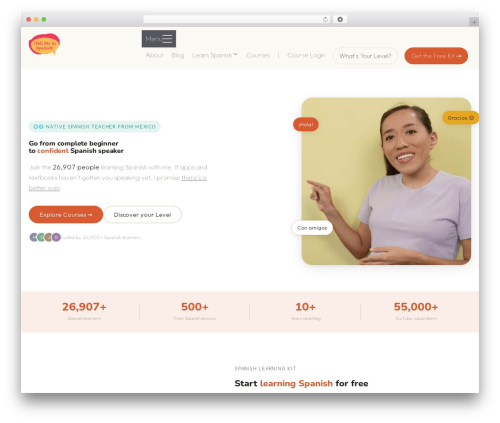 WordPress website theme GeneratePress - tellmeinspanish.com