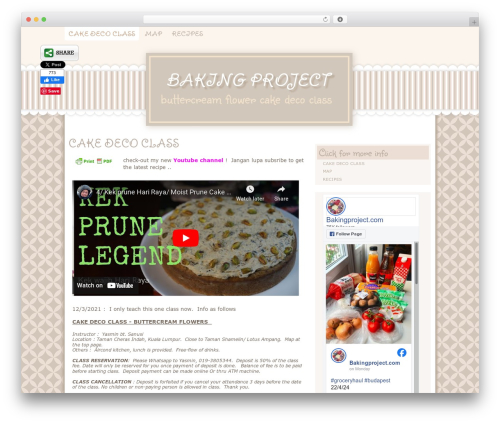Allure Foundation WordPress theme - bakingproject.com