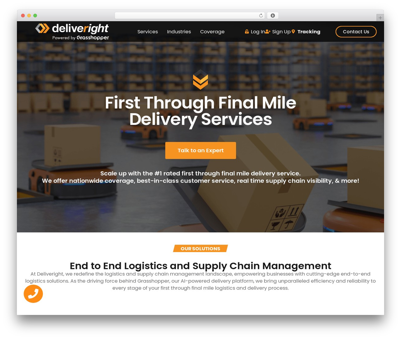 Hello Elementor WordPress theme design - deliveright.com