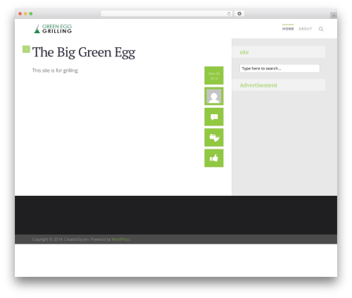 SeaShell WordPress theme - biggreenegggrilling.com