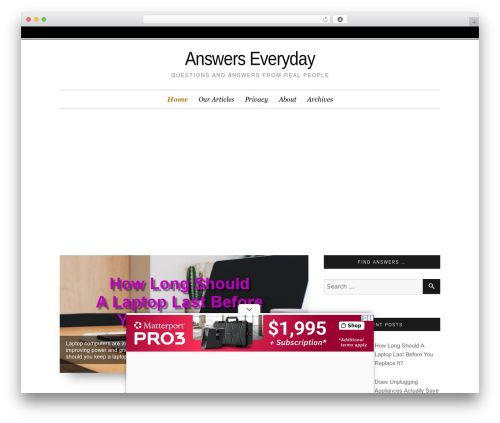 Simplified Lite WordPress theme - answerseveryday.com Simplified Lite WordPress theme - answerseveryday.com