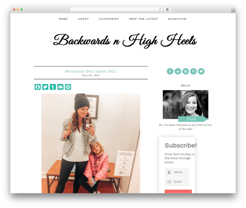 WP theme Peppermint - backwardsnhighheels.com