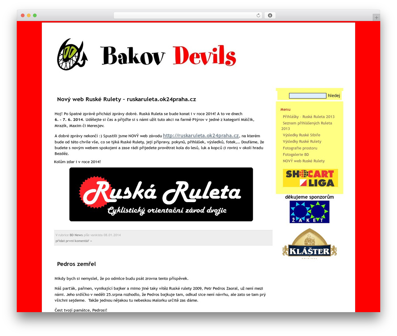Bakov Devils best WordPress theme - bakovdevils.cz Bakov Devils best WordPress theme - bakovdevils.cz
