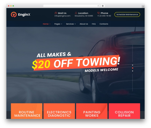 EnginX WordPress theme design - webdesign-finder.com/enginx