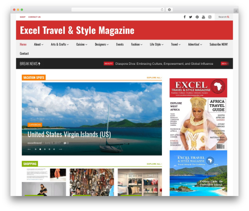 FlatNews WordPress news theme - exceltravelstylemagazine.com
