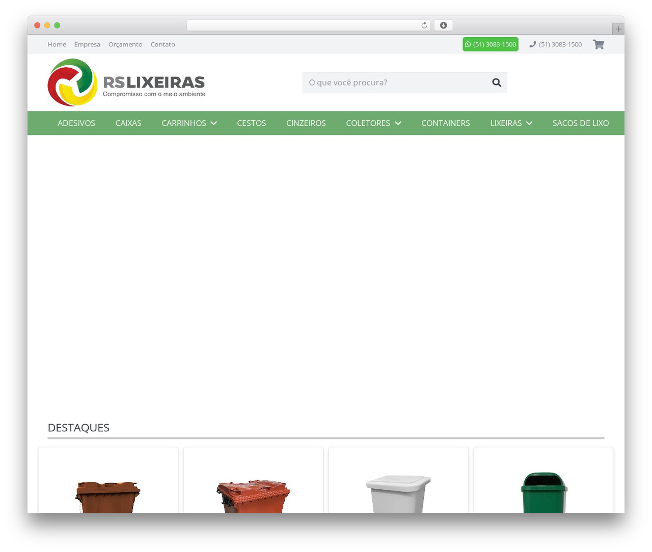 Template WordPress theme - rslixeiras.com.br