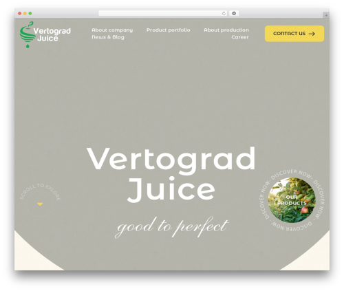 WordPress website theme e-theme - vertograd-juice.com