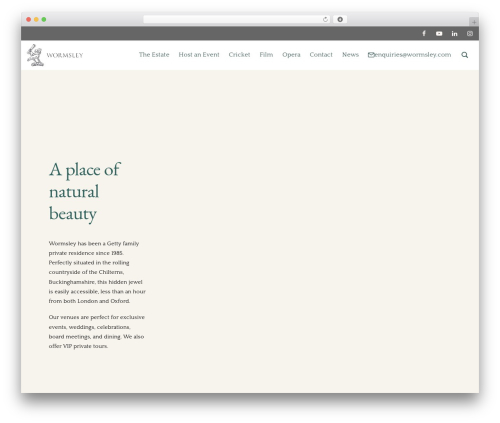 WordPress theme Uncode - wormsley.com