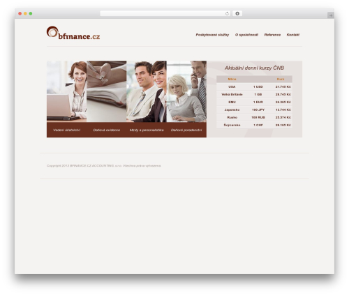 WordPress website theme Responsive - bfinance.cz