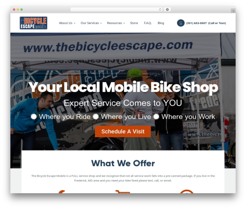 yokoo WordPress ecommerce theme - thebicycleescape.com