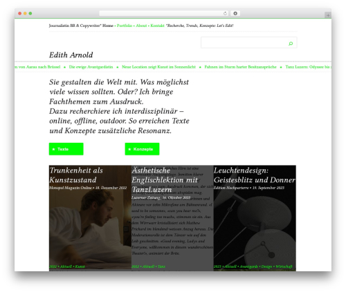 Chaplin WordPress theme - editharnold.ch