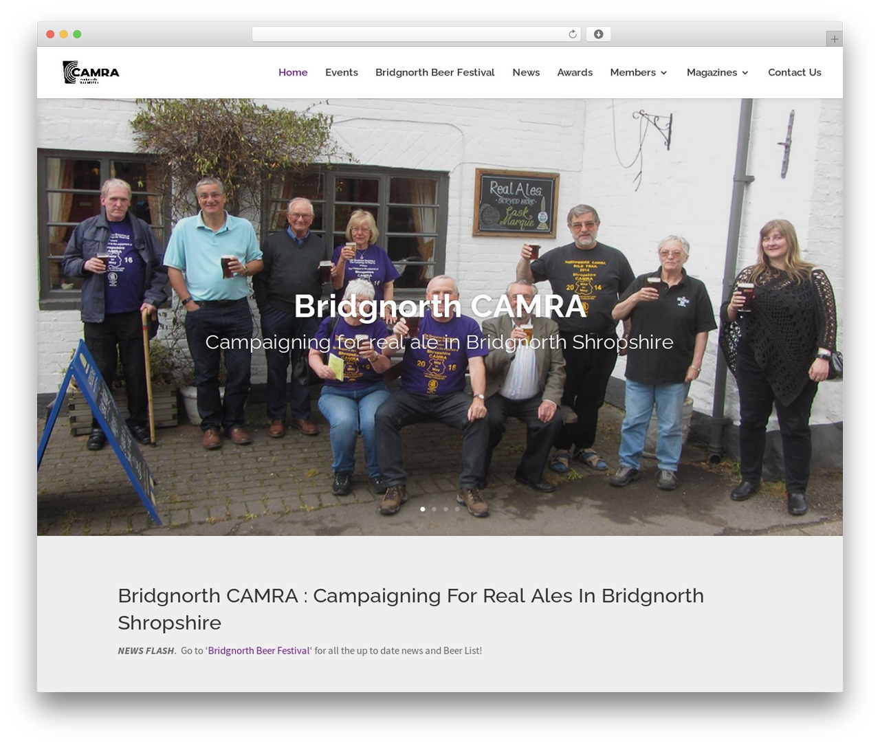 Divi WordPress theme - bridgnorth.camra.org.uk