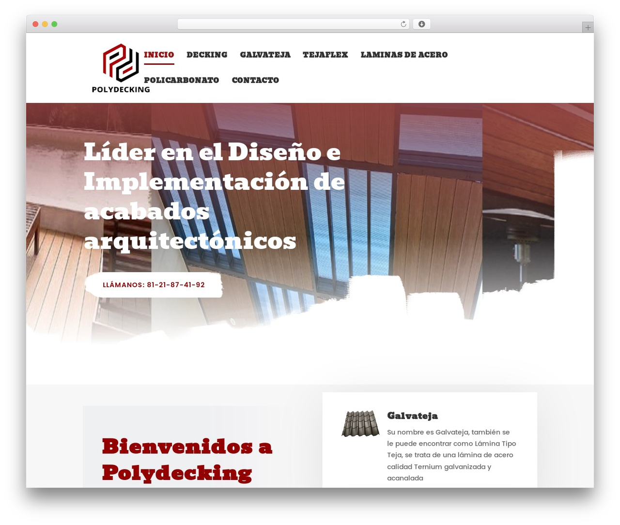 Divi WordPress theme - polydecking.com