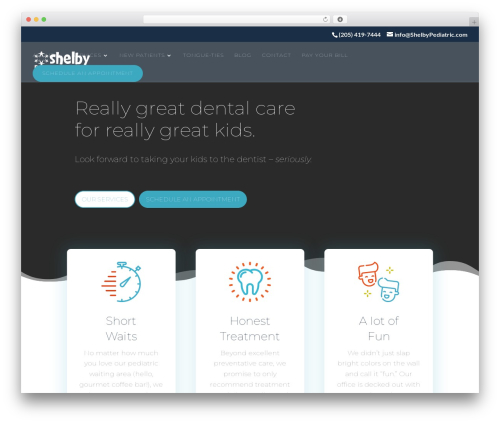 Divi WordPress theme - shelbypediatricdentistry.com