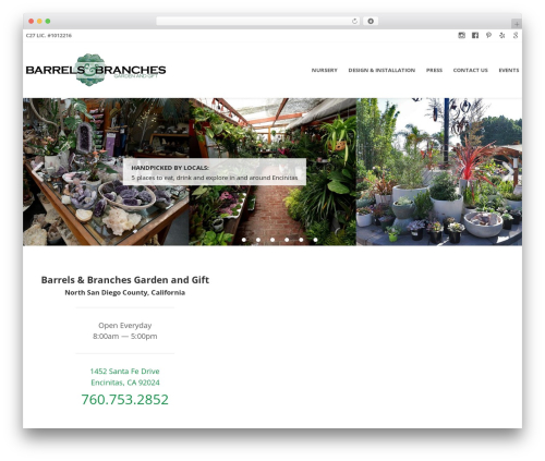 Meteor theme WordPress - barrelsandbranches.com