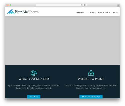 PAA WordPress theme - pleinairalberta.com