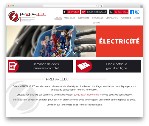 Prefa Elec WordPress theme - prefa-elec.fr