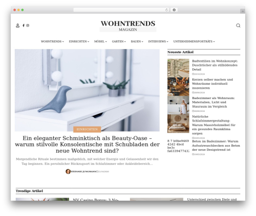 Foxiz core WordPress plugin - wohntrends-magazin.de