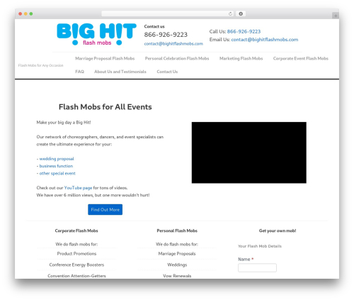 WordPress Landing Pages (landing-pages) free WordPress plugin - bighitflashmobs.com