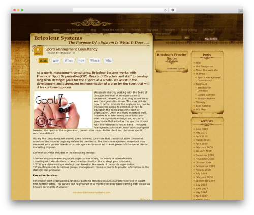 Aspire WordPress theme - bricoleursystems.com