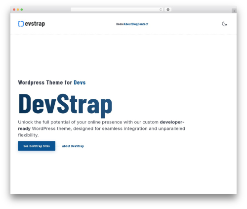 DevStrap best WordPress theme - devstrap.net