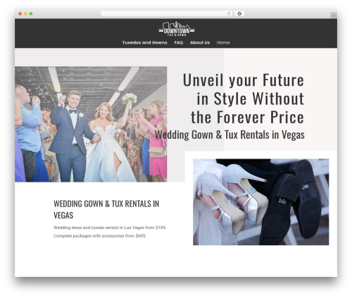 Divi theme WordPress - downtowntuxgown.com