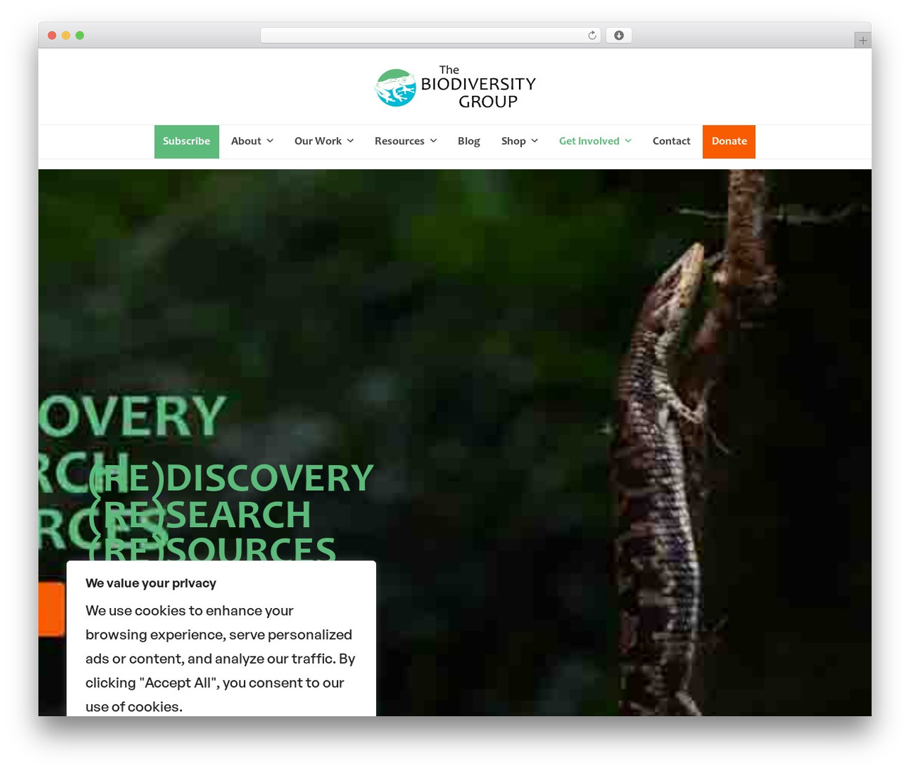 Total WordPress theme image - biodiversitygroup.org