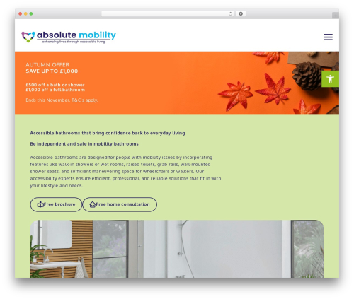 WordPress theme Absolute Mobility - absolutemobility.co.uk