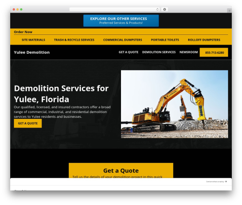 WordPress theme Beaver Builder Theme - demolitionyulee.com