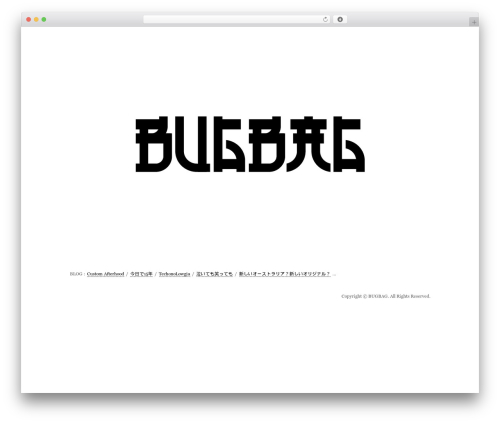BugBag WordPress theme - bugbagkyoto.com